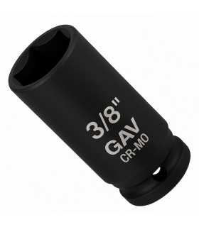 GAV 4356322 3/8" Uzun Havalı Lokma Ağır İş Altıköşe 22mm [H:63mm]