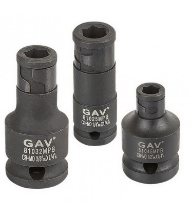 GAV 81025MPB 1/4" Havalı Lokma Bits Adaptör 35mm