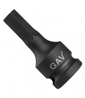 GAV 24406005 Ağır İş 1/2" Havalı Lokma Bits Hex/Alyan 5mm [H:60mm]