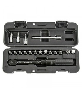 Wisent 2-20Nm 1/4" Ayarlanabilir Yön Mandallı Tork Anahtarı Bits Seti 18p ±%4