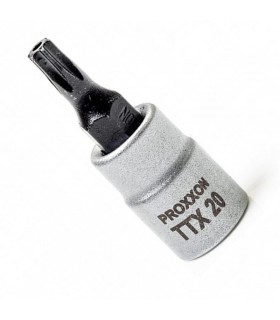 Proxxon Endüstriyel 23758 1/4" Kare Soketli Delikli Torx Lokma Bits TX20