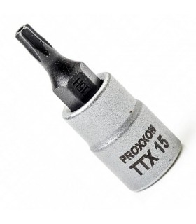 Proxxon Endüstriyel 23756 1/4" Kare Soketli Delikli Torx Lokma Bits TX15
