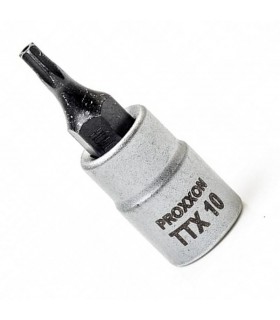 Proxxon Endüstriyel 23754 1/4" Kare Soketli Delikli Torx Lokma Bits TX10