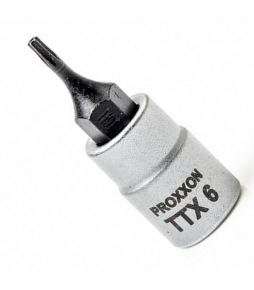 Proxxon Endüstriyel 23752 1/4" Kare Soketli Delikli Torx Lokma Bits TX6