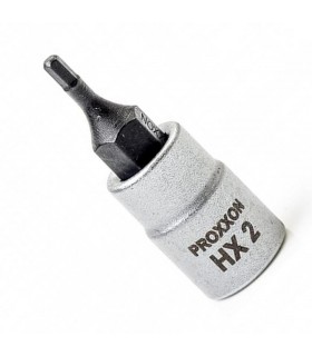 Proxxon Endüstriyel 23744 1/4" Kare Soketli Alyan/Hex Lokma Bits 2mm